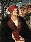 Lucas Cranach The Elder Famous Paintings - Portrait of Dr. Johannes Cuspinian